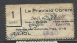 9080-SELLO ASOCIACIÓN PREVISIÓN OBRERA.CUOTA.GUERRA CIVIL 1940. ARRIBA ESPAÑA.-SELLO ASOCIACIÓN PREVISIÓN OBRERA.CUOTA.G - Nationalistische Ausgaben