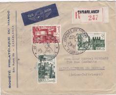 LETTRE COVER, MAROC, Cachet 1948, RECOM.CASABLANCA Pour La FRANCE, /2644 - Brieven En Documenten