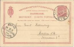 DINAMARCA ENTERO POSTAL1895 KOBENHAVN A BERLIN - Interi Postali