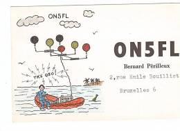 CARTE RADIO - QSL - BELGIQUE - BRUXELLES - BRUSSELS - 1965. - Amateurfunk