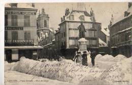 Langres  52   Neige Place Diderot  (voir Scan) - Langres