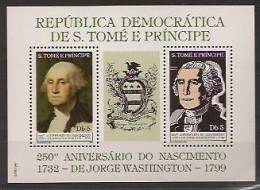 SAO TOME AND PRINCIPE 1982   George Washington MNYH - George Washington