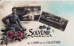 Carte Postale Fantaisie Militaire Du CAMP De La COURTINE (Creuse) Avec CACHET Du 72ème R.A.D -  VOIR 2 SCANS - - La Courtine