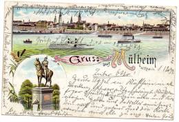 Gruss Aus Mulheim A Rhein 1898 Postcard - Muelheim A. D. Ruhr