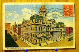 USA CITY HALL MALTIMORE TRAMWAY DATEE DE 1917 - Baltimore