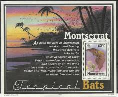 MONTSERRAT - 1988 Tropical Bats Souvenir Sheet. Scott 671. MNH ** - Montserrat