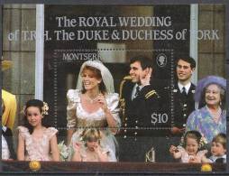 MONTSERRAT - 1986 Royal  Wedding - Andrew And Sarah Souvenir Sheet. Scott 617. MNH ** - Montserrat