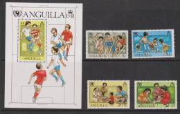 Anguilla 1981 Unicef / Children Playing Set 4 & Soccer Miniature Sheet  MNH - Anguilla (1968-...)