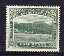 Dominica - 1918 - ½d Definitive (Deep Green) - MH - Dominica (...-1978)