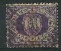 1877 San Marino, Stemma Cent.40 Usato - Used Stamps