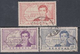 Sénégal  N° 150 / 52 O René Caillié , Les 3 Valeurs Oblitérations Moyennes à Assez Belles   SinonTB - Used Stamps