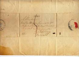 PRECURSEUR -GEND VERS CHARLEROY 1826 - GOUVERNEUR VAN OOST VLANDEREN + SIGNATURE - 1815-1830 (Période Hollandaise)