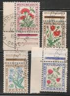 FRANCE - 1964-71 TIMBRES-TAXE  - FLOWERS - Yvert # 95-97-99-101  - USED - 1960-.... Oblitérés