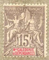 Nelle CALEDONIE : Type De 1892 (allégories) Dentelé 14 X 13 1/2 - - Neufs