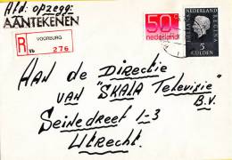 Nederland - Aangetekend/Recommandé Brief Vertrek Voorburg - Aantekenstrookje Voorburg 276 - Marcophilie