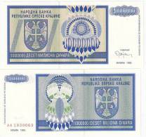 Croatia 10.000.000 Dinara 1993. UNC P-R12 - Croacia