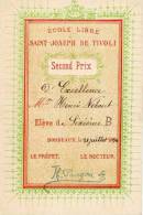 Prix - Ecole Libre Saint-Joseph De Tivoli - Bordeaux - Second Prix D'Excellence - à élève De Sixième - Diplomi E Pagelle