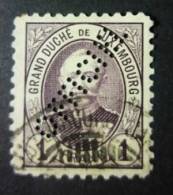 LUXEMBOURG 1891-93: YT 66 / Mi 64 C, PERFIN, Dent. 11, O - LIVRAISON GRATUITE A PARTIR DE 10 EUROS - 1891 Adolfo De Frente