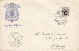 Denmark Sonderstempel ROSKILDE - Kongernes By - Frimærke Udstilling 1941 Cover Brief Stamp Exhibition - Briefe U. Dokumente