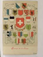 CPA Précurseur SUISSE Gauffrée - Souvenir De La Suisse -blasons Cantons - Ctk 3000 - Un Pour Tous, Tous Pour Un - St. Anton