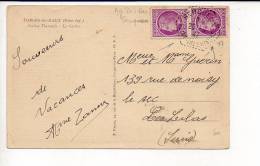 1947 - CAD Agence Postale De Serqueux Seine Inférieure Sur Paire Mazelin / Verso Forges Les Eaux - 1921-1960: Periodo Moderno