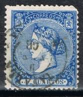 Sello 4 Cuartos Isabel II 1866, Fechador TAFALLA (Navarra), Num 81 º - Oblitérés