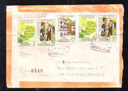REGISTRED COVER FROM ANDORA TO ROMANIA NICE FRANKING 1979. - Brieven En Documenten