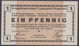 Kriegsgefangenenlager Truppenplatz Königsbrück 1 Pfennig, 1915 - Sonstige & Ohne Zuordnung