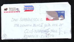 AEROGRAMME 1993 COVER SEND TO ROMANIA - Covers & Documents