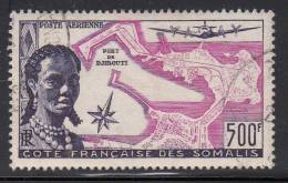 Somali Coast Used Scott #C20 500fr Somali Woman And Map Of Djibouti - Used Stamps