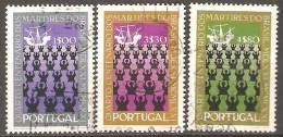 PORTUGAL - 1971,  4.º Centenário Dos Mártires Do Brasil.  ( Série, 3 Valores )  (o)  MUNDIFIL  Nº 1119/21 - Oblitérés