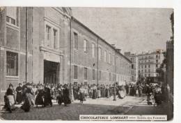 75 : Paris - Chocolaterie Lombard - Sortie Des Femmes - Animée : Ouvrières - Usine - Léger Pli D'angle + Usures Légères - Arrondissement: 13