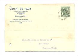 Carte Pré Imprimée - Joseph DU FAUX - Tissus - WAREGEM (62)k - Waregem