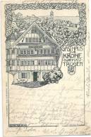 Trogen - Gasthaus Zur Krone, Dorfplatz         1904 - Trogen