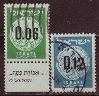 ISRAEL - 1960 - YT N° 167 + 169 - Oblitérés - - Gebruikt (zonder Tabs)