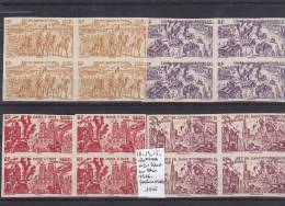 TIMBRE DES COLONIES AÉRIEN  NEUF **  N R 11-13-15-16 PA ** ND  BLOC DE 4 TIMBRES 1946  TCHAD AU RHIN    COTE  144€ - Altri & Non Classificati