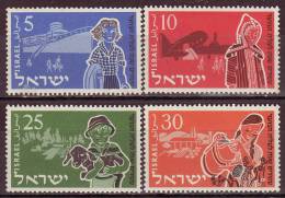 - ISRAEL - 1955 - YT N° 86 / 89  - ** - - Nuevos (sin Tab)