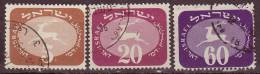 - ISRAEL - 1952 - YT Taxe N° 12 + 14 + 18  - Oblitérés - - Timbres-taxe