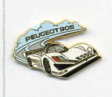 Pin´s   Automobiles  PEUGEOT  905,  ARTHUS  BERTRAND - Peugeot