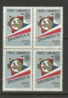 Turkey; 1973 "Balkanfila IV" Stamp Exhibition (Block Of 4) - Neufs