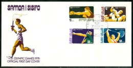 Samoa Cover With Set With First Day Cancel With Wrestling And Boxing Stamp - Verano 1976: Montréal