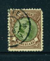 NETHERLANDS  -  1891  Queen Wilhelmina 1g  Used As Scan (blunt Corner) - Used Stamps