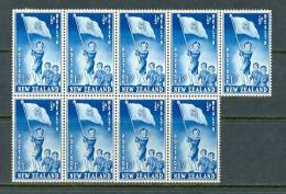 1953 NEW ZEALAND HEALTH - SCOUTS X9 Stamps MICHEL: 328 MNH ** (x2 MH *) - Unused Stamps