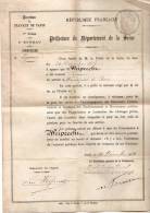 Nomination De PIQUEUR/RF/ Direction Des Travaux De Paris/Seine / 1881                VP542 - Ohne Zuordnung