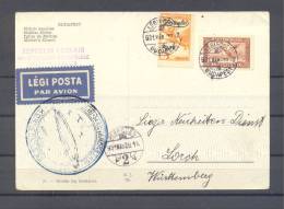 1929.- BUDAPEST (HUNGRIA) A WUTTEMBURG (ALEMANIA) - Covers & Documents