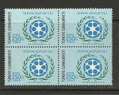 Turkey; 1974 World Population Year - Unused Stamps