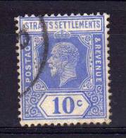 Straits Settlements - 1921 - 10 Cents Definitive (Watermark Multiple Script CA) - Used - Straits Settlements