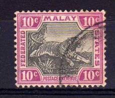 Federated Malay States - 1914 - 10 Cents Definitive (Watermark Multiple Crown CA) - Used - Federated Malay States