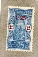 DAHOMEY : Cueillette Des Noix De Coco - Type De 1913-17,  Surchargé D´une Nouvelle Valeur. - Unused Stamps