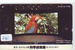 Télécarte Japon * Oiseau * PERROQUET  (281)  PARROT * BIRD * Phonecard Japan - PAPAGEI  * PAPAGAAI * - Parrots